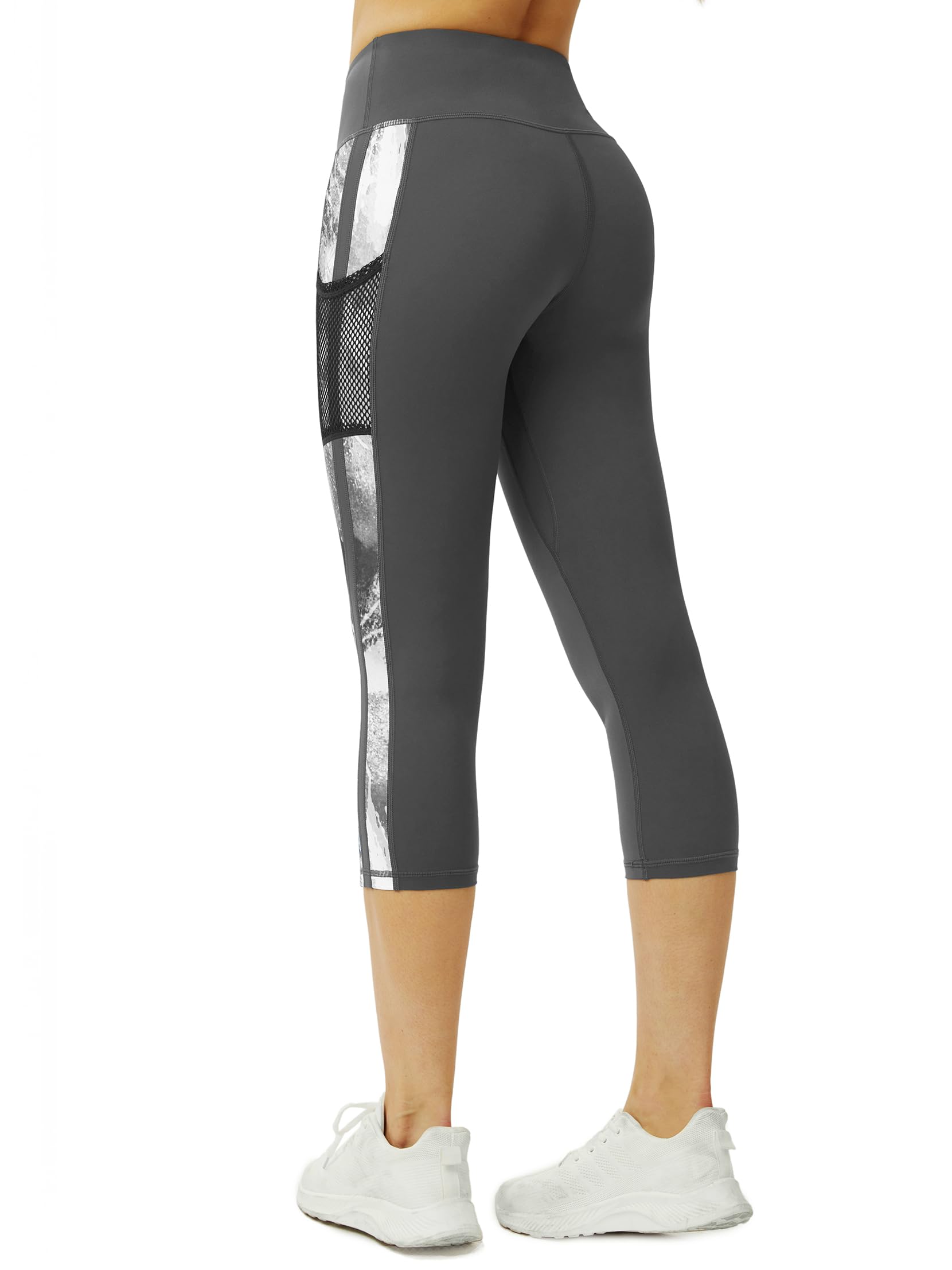 Pantaloni 3/4 de yoga cu buzunare – L