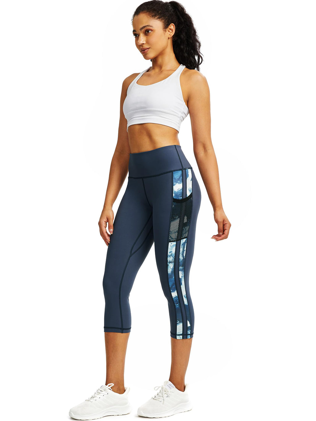Pantaloni 3/4 de yoga cu buzunare – S