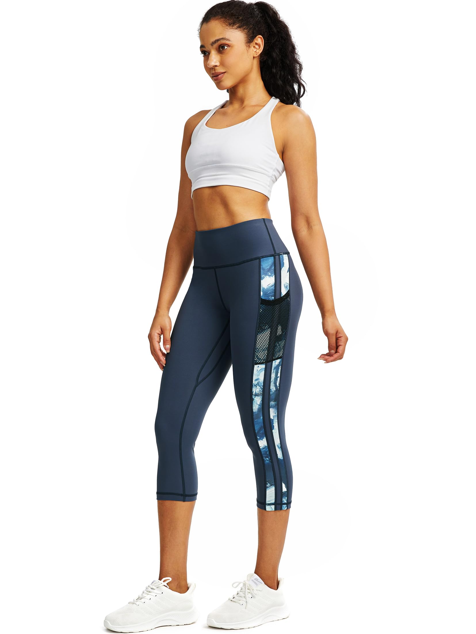 Pantaloni 3/4 de yoga cu buzunare – S
