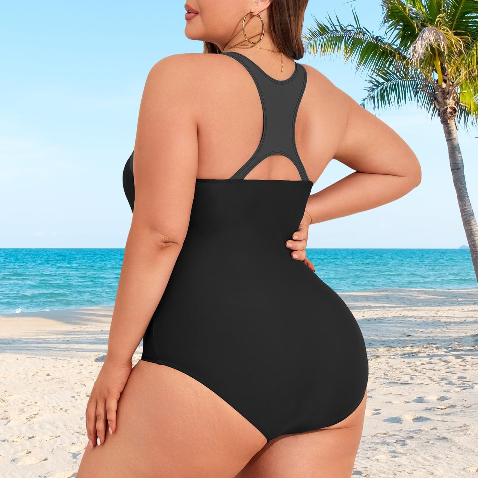 Costum de baie sport gri închis, mărime mare – 44