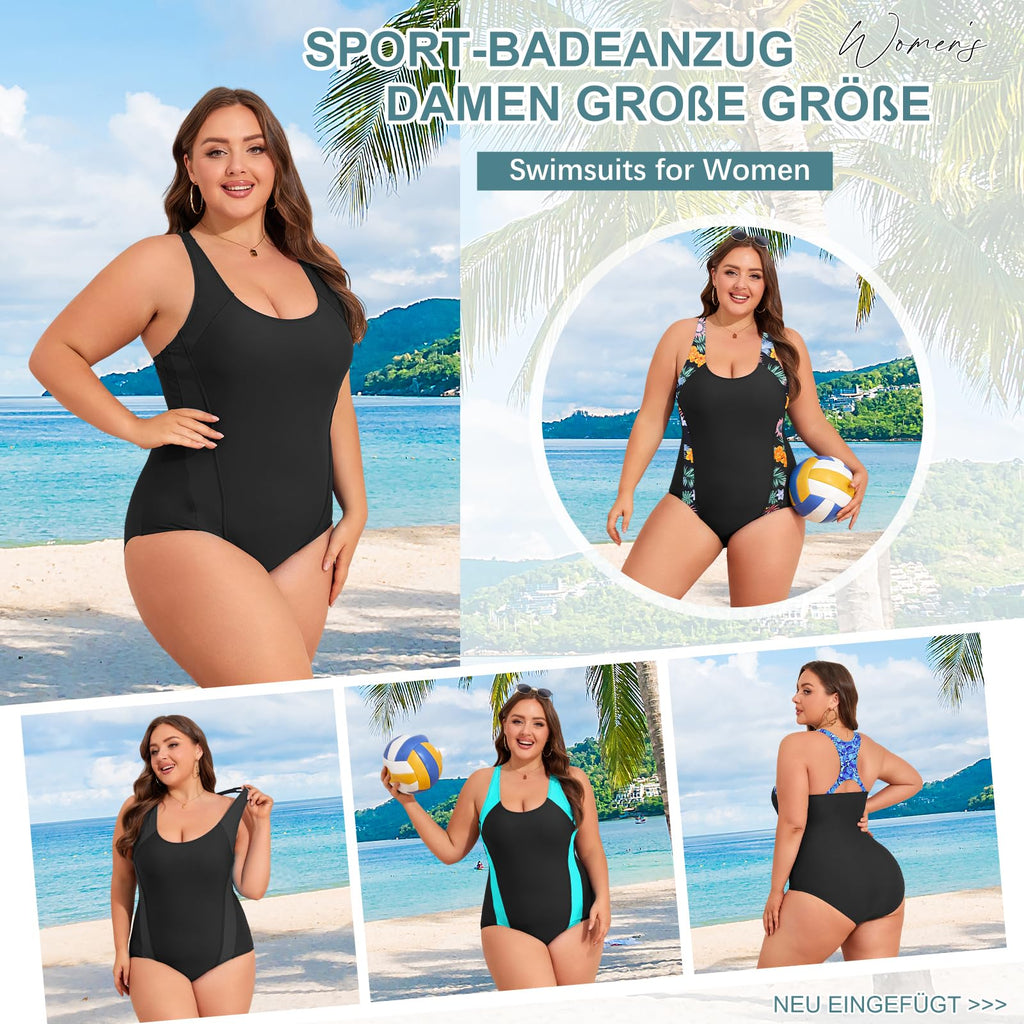Costum de baie sport gri închis, mărime mare – 44