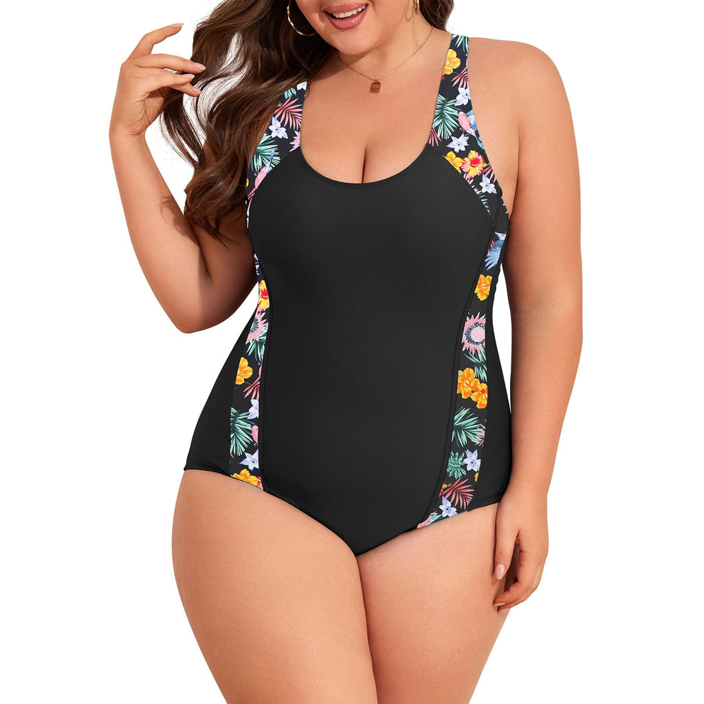 Costum de baie mărime mare, gri închis – 42