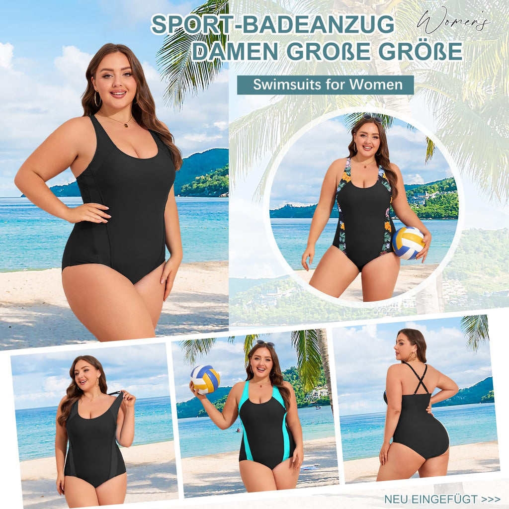 Costum de baie mărime mare, gri închis – 42