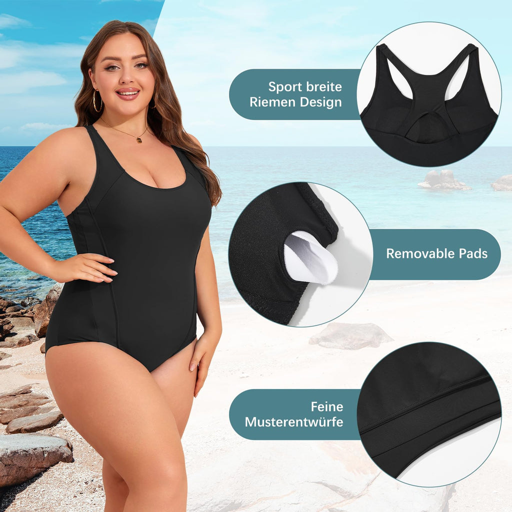 Costum de baie sport negru – 44